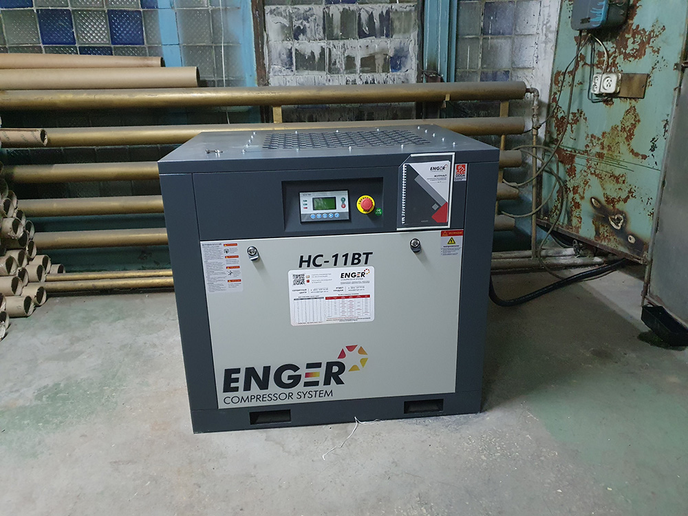 Винтовой компрессор "Enger" HC-11BT 8 для ООО "Поли-Про-Пак"