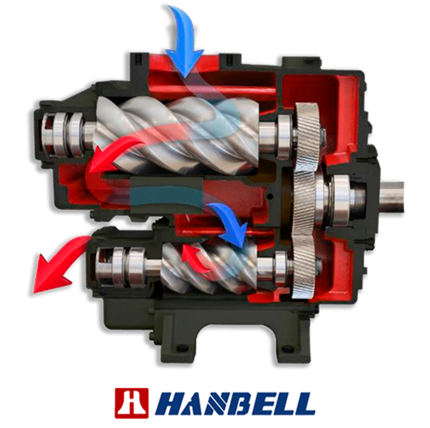 Двухступенчатый винтовой блок Hanbell 1