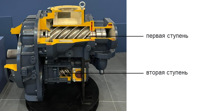 Двухступенчатый винтовой блок Hanbell 2